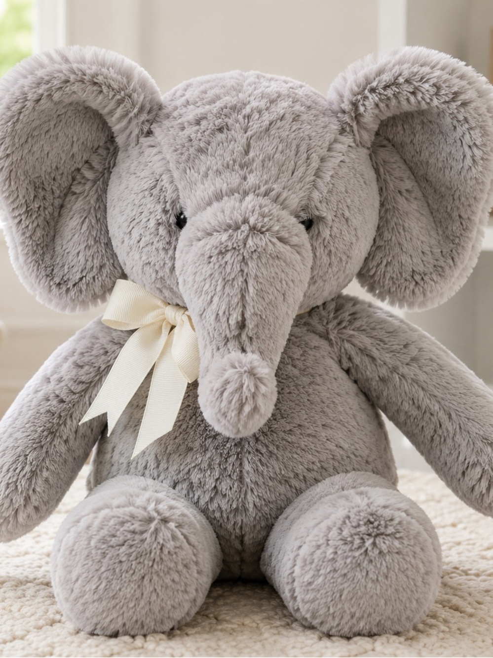 Pottery Barn Kids Gray Elephant Plush Stuffed Animal Baby Nursery Lovey Toy
